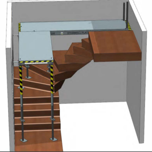 Arbejdsplatform til trappe